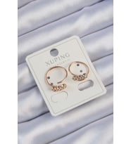 Xuping Rose Renk Zirkon Taşlı Su Yolu Küpe TJ-BKP9430
