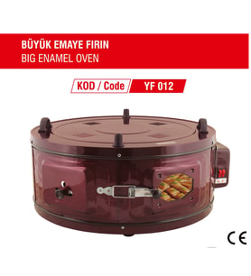 GARANTİ  CAMLI DAVUL FIRIN BÜYÜK BOY TEK EMAYE TEPSİLİ DAVUL FIRIN (STD)