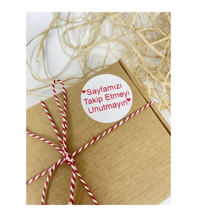 Sayfamızı Takip Etmeyi Unutmayın 40 Mm Beyaz Yuvarlak Sticker Etiket 120 Adet