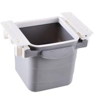 Mini Masa Çöp Kovası Plastik Tezgah Altı Geri Çekilebilir Yapışkanlı Görünmez Bölme Pratik