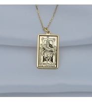 Kişiye Özel 925 Ayar Gümüş The Emperor Tarot Kolye (Gold)
