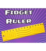 3D Baskı Dokunsal Fidget Cetveli - Kabartmalı Stres ve Odaklanma Oyuncağı - Sarı