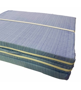 Tek Kişilik Katlanır Yer Yatağı Sünger Yatak MAVİ ÇİZGİLİ 80x180 Cm-7 CM