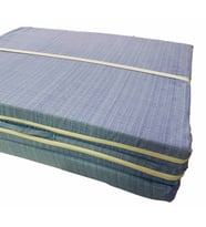 Tek Kişilik Katlanır Yer Yatağı Sünger Yatak MAVİ ÇİZGİLİ 80x180 Cm-7 CM