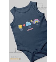 Dad mom me sweet family Sıfır Kollu Bebek Zıbını %100 Pamuk