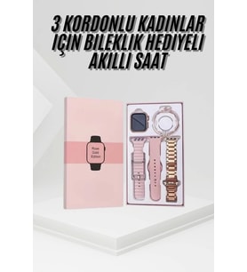 Yeni Nesil Kadın Akıllı Saat Rose Gold Android ve İos Uyumlu