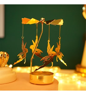 Renkli Peri Temalı Tealight Mumluk – Dekoratif Masa Üstü Aksesuar