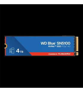 4 TB WD BLUE SN5100 PCI-4.0 6900MB/S 6700MB/S M2 SSD WDS400T5B0E