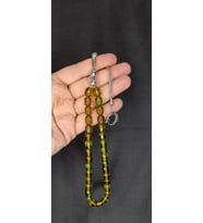 SIKMA KEHRİBAR TESBİH YEŞİL RENK KAPSÜL KESİM T-401 (Çok Renkli)