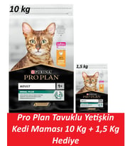 Pro Plan Tavuklu Yetişkin Kedi Maması 10 Kg + 1,5 Kg Hediye