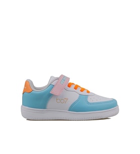 Trend Adımlar Mavi Suni Deri Mevsimlik Filet Unisex Çocuk Sneaker