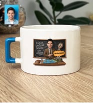 Kişiye Özel Karikatürlü Erkek Öğretmen Lüks Fincan Öğretmenler Günü Hediyesi
