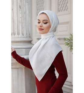 Abiye Eşarp Beyaz