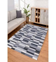 Dijital Kaymaz Taban Yıkanabilir Renkli Salon Halısı Mutfak Halısı Yolluk ND-SD-252 (Gri)