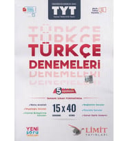 Limit Yayınları Tyt Türkçe 15Li Denemeleri 