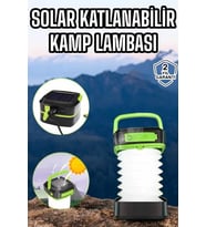 Northcity Güneş Enerjili LED Kamp Lambası Katlanabilir USB Şarjlı - 3 Mod Aydınlatma ve Dokunmatik Kontrol