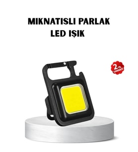 USB Type-C Şarjlı Mini Fener – Manyetik, Katlanabilir ve Şişe Açacaklı Tasarım