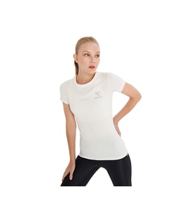 Hummel Hmldeni T-Shirt Kadın Günlük Tişört 911306-9003 Beyaz