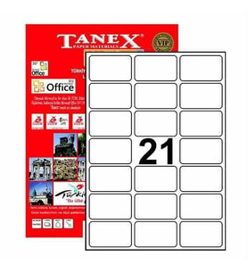 Tanex TW-2021 Etiket 63,50 x 38,1mm Ücretsiz Kargo