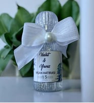Söz - Nişan -Nikah Hediyesi Simli ve İncili Kolonya (10 Adet) 004 (Şeffaf)
