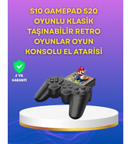 Mey İthalat® 2.4 İnç Ekranlı 500 Oyunlu Taşınabilir Retro Oyun Konsolu, Şarjlı El Tipi Mini