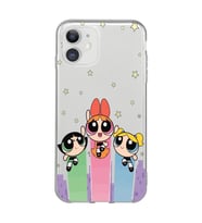 Iphone 11 Uyumlu Powerpuff Girls Desenli Şeffaf Telefon Kılıfı