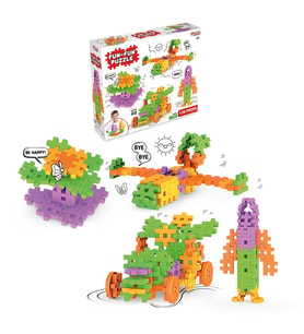 FunFun Puzzle (128 Parça) - Lego Setleri - Geometrik Oyuncak - Fun-Fun - Kare Bloklar