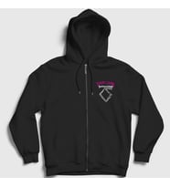 Presmono Unisex Siyah Logo V2 Twisted Sister Fermuarlı Kapüşonlu Sweatshirt 180027tt