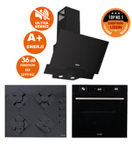 Ferre ve AFM Tech MARKALI LIA Sessiz Turbo Dijital  Siyah Ankastre Set (D063-SA +FM7700 +FM-BD2200)