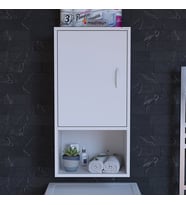 MODİLAYN 50 x 88,4 x 32,5 Çok Amaçlı Asma Banyo Dolabı Banyo Dolabı Makina Üstü Dolap Asma Dolap (Beyaz)