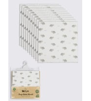 Mey İthalat® Tortoise 20x20 10'Lu Penye Mendil 90163 Ekru