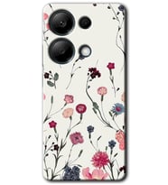 Redmi Note 13 Pro 4G Kılıf HD Desen Baskılı Kılıf - Mat Çiçek