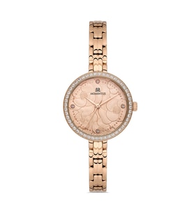 Momentus SS405R-12SR Taşlı Tasarım 3 Atm Suya Dayanıklı RoseGold Kadın Kol Saati