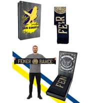 UNISEX GOLD FENERBAHÇE DOKUMA ATKI UV KUTU HEDİYELİ