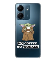 Xiaomi Redmi 13C Uyumlu Yoda Coffee Tasarımlı Şeffaf Telefon Kılıfı