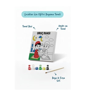 Oruç Duası Çocuklar İçin Eğitici Boyama Tuvali (Şövalesiz)