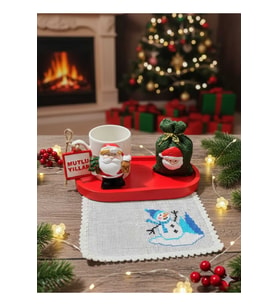 🎄Noel Baba Temalı Özel Tasarım Yılbaşı Kahve Fincan Takımı