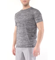 Ghassy Co. Erkek Nem Emici Aktif Gym Fitness Koşu Performans Outdoor Tshirt (Gri)