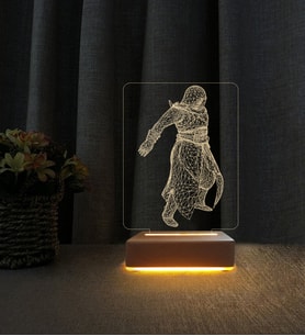 Ninja Tasarımlı Lamba Kişiye Özel İsimli 3d Led Masa Lambası Doğum Günü Hediyesi Lamba