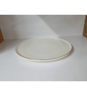 ELİF-G DÜZ PASTA TABAK 19 CM-ALTIN-PLATİN FİLE ( 6 adet)