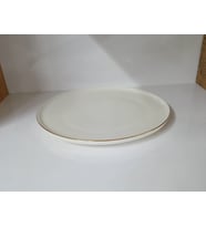 ELİF-G DÜZ PASTA TABAK 19 CM-ALTIN-PLATİN FİLE ( 6 adet)
