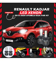 Renault Kadjar 2015-2020 Kısa Far Uyumlu Şimşek Etkili Led Xenon Premium Series H7