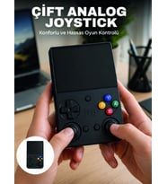 3.5 İnç Ips Ekran Retro Oyun Konsolu 64gb Dahili Hafıza Çift Analog Joystick Taşınabilir El Konsolu
