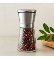 Mini Cam Hazneli Tuz ve Baharat Öğütücü - Krom Kaplama