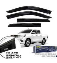 Niken Toyota Hilux Cam Rüzgarlığı Siyah Kromlu 4'lü 2015 Sonrası Uyumlu