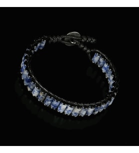 Clays Jewellery Sodalit & Hematit Taşı Silindir Bileklik, Unisex / Kadın / Erkek