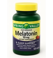 Spring Valley 10 Mg Uyku Düzenleyici, jet-lag ve Uyku Sorunlarına Destek, 120 Adet,  SKT:11/2029