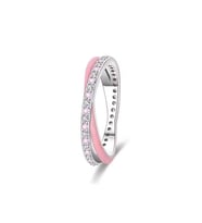 İç İçe Şerit Yüzük (Pembe)