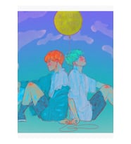 Yoonmin Bahar Günü Tablo Ahşap Poster Dekoratif Kod2891