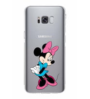 Samsung Galaxy S8 Plus  Kamera Korumalı Kapak Minnie Mouse Tasarımlı  Şeffaf  Kılıf